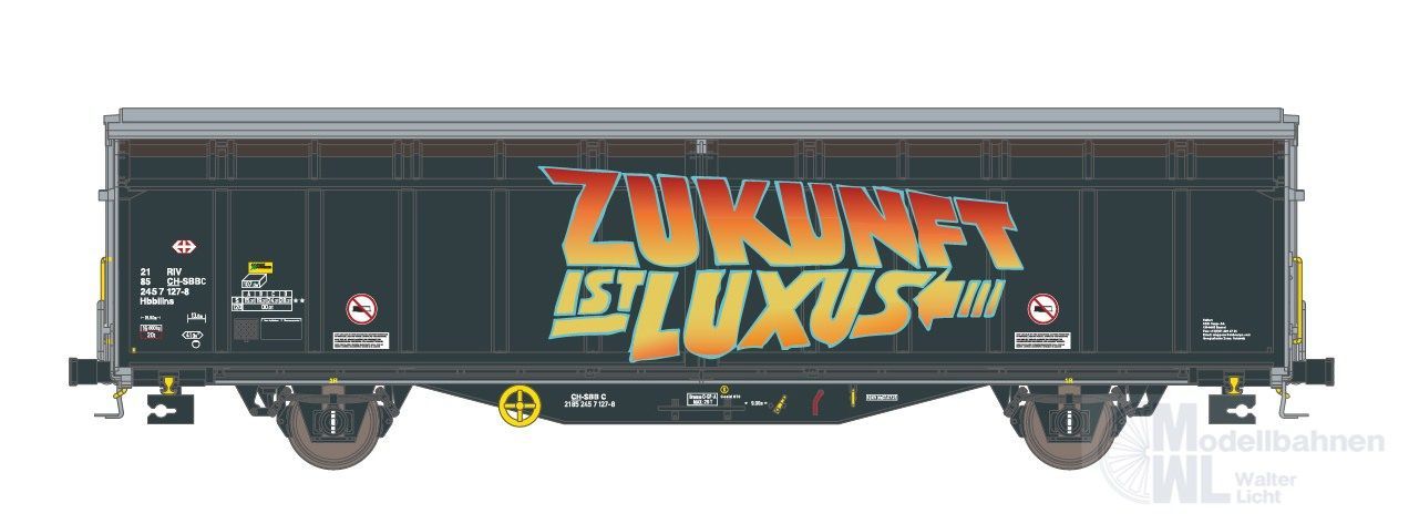 Hobbytrain 24669 - Schiebewandwagen SBB Ep.VI Hbbillns Graffiti-Serie 7 N 1:160