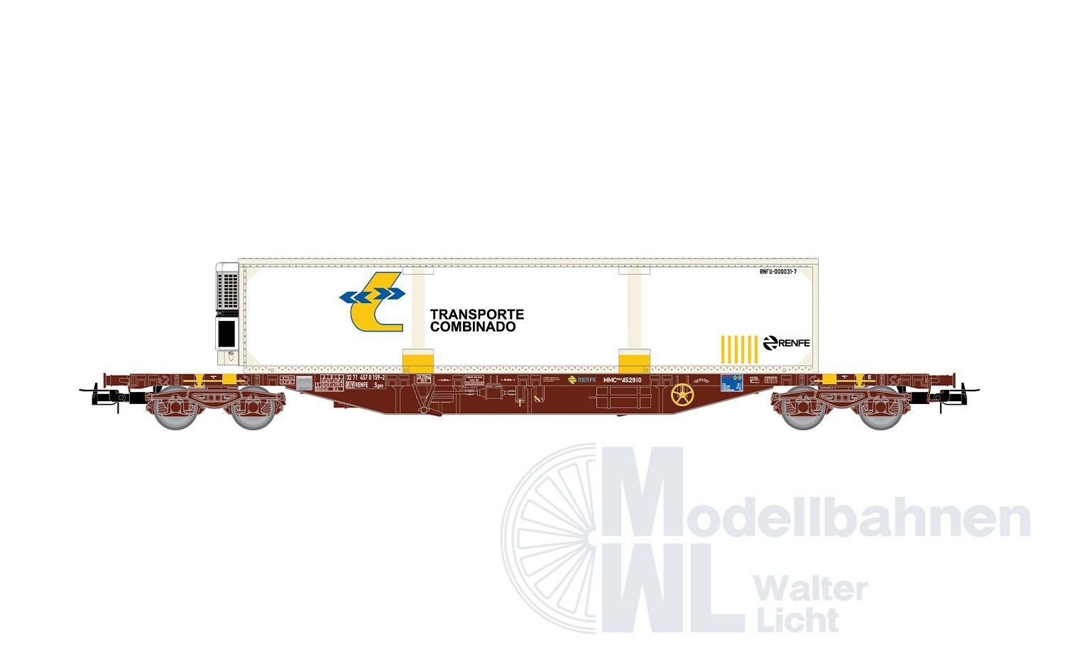 Electrotren 6080 - Containertragwagen RENFE Ep.IV MMC3 H0/GL