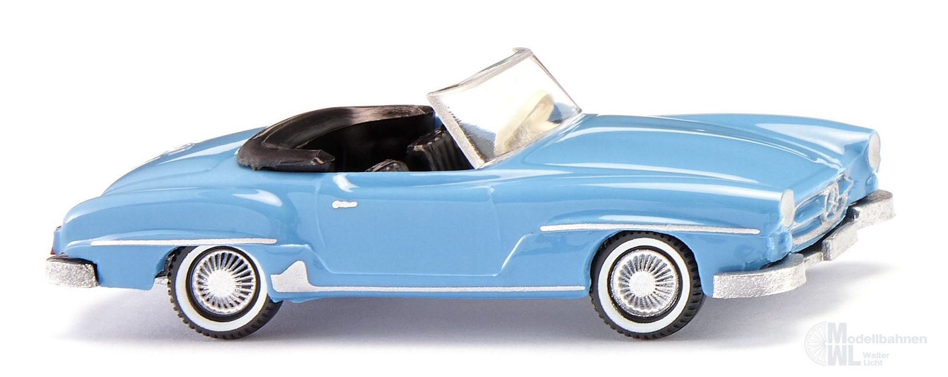 Wiking 025002 - Mercedes-Benz 190 SL Cabrio - hellblau H0 1:87