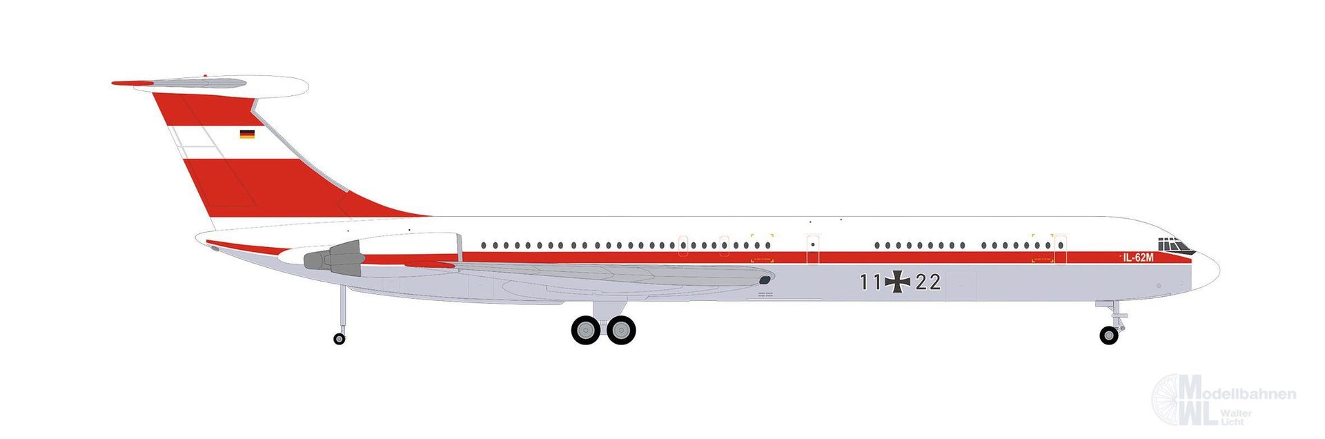 Herpa 573412 - IL-62M Luftwaffe Flugbereitschaft 1:200