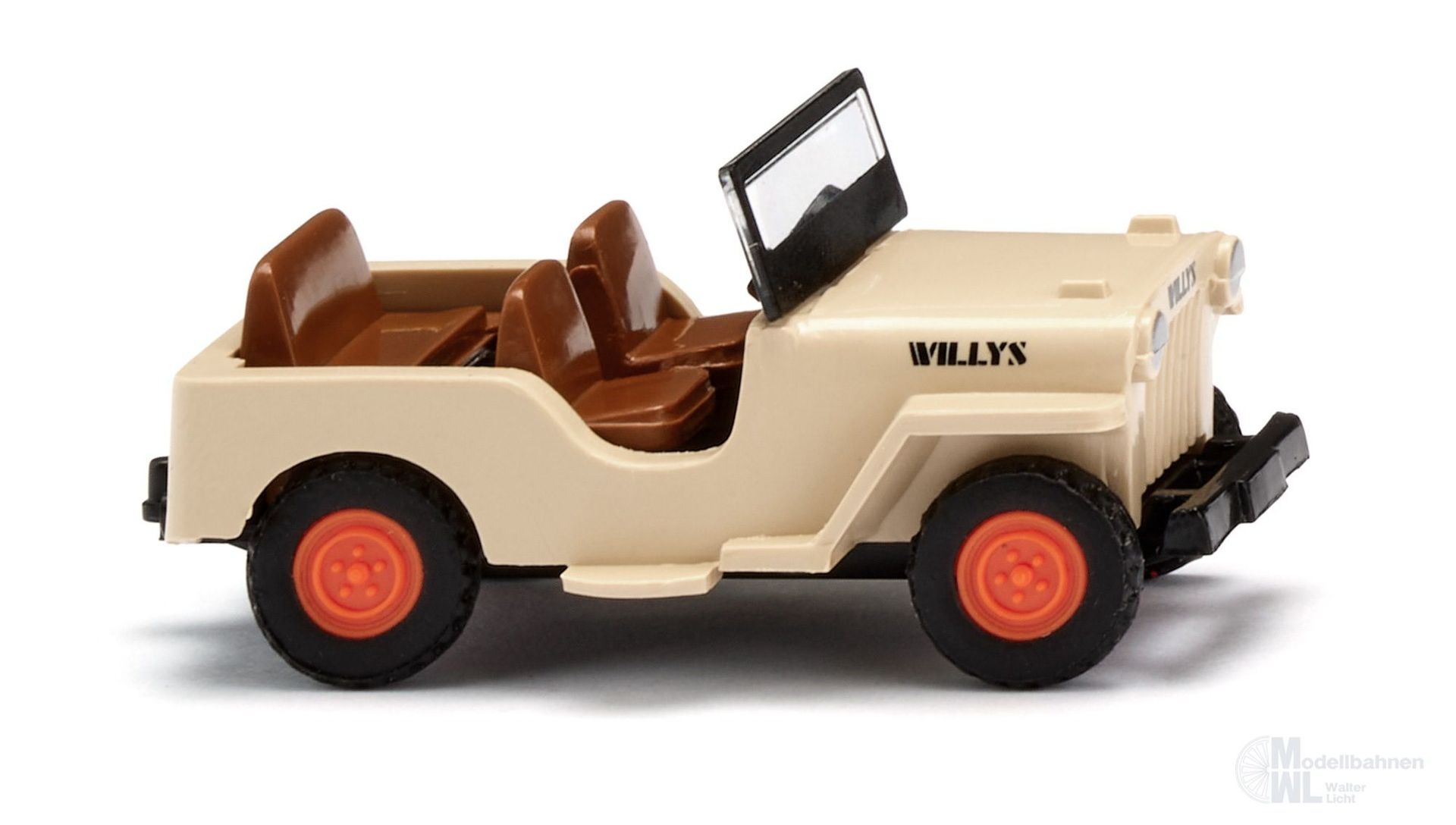 Wiking 001001 - Willys Jeep CJ-3A - elfenbeinbeige H0 1:87