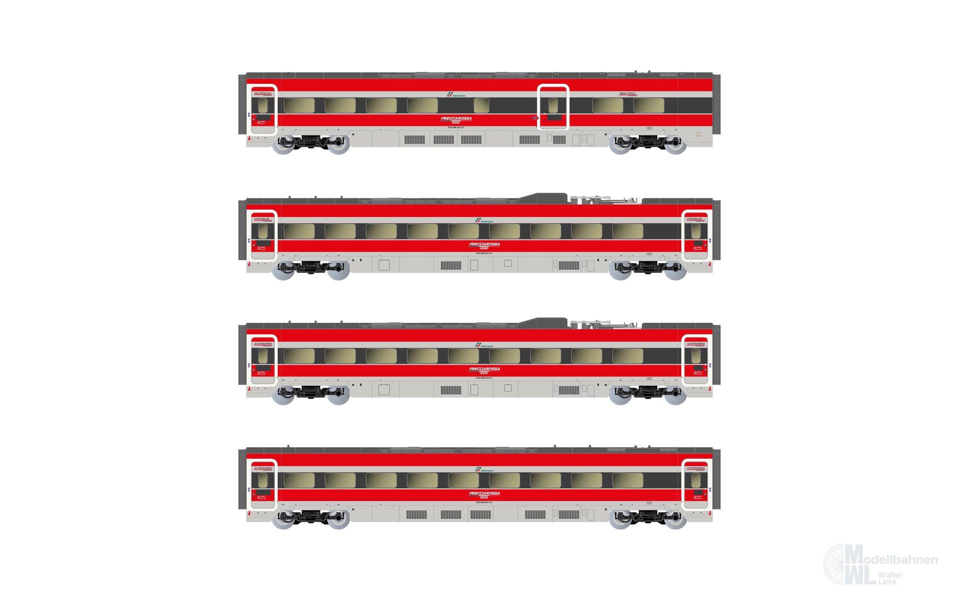 Arnold 3513 - Ergänzungswagen Set ETR 1000 FS Ep.VI Ducati 4.tlg. N 1:160