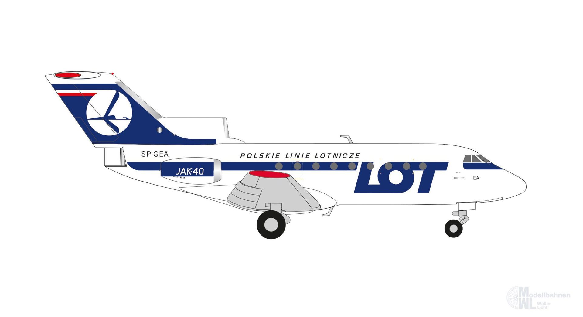 Herpa 573139 - Yak-40 LOT Polish Airlines 1:200