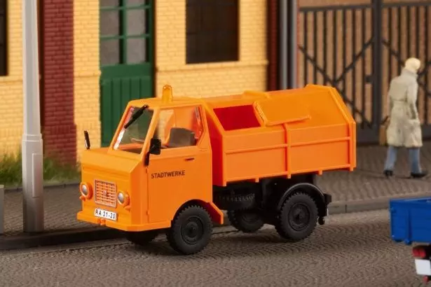 Auhagen 41672 - Multicar M22 mit Abfallsammelbehälter H0 1:87