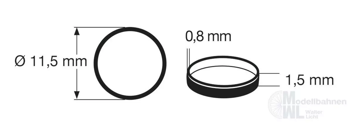 Fleischmann 648010 - Haftringsatz H0 10 Stück