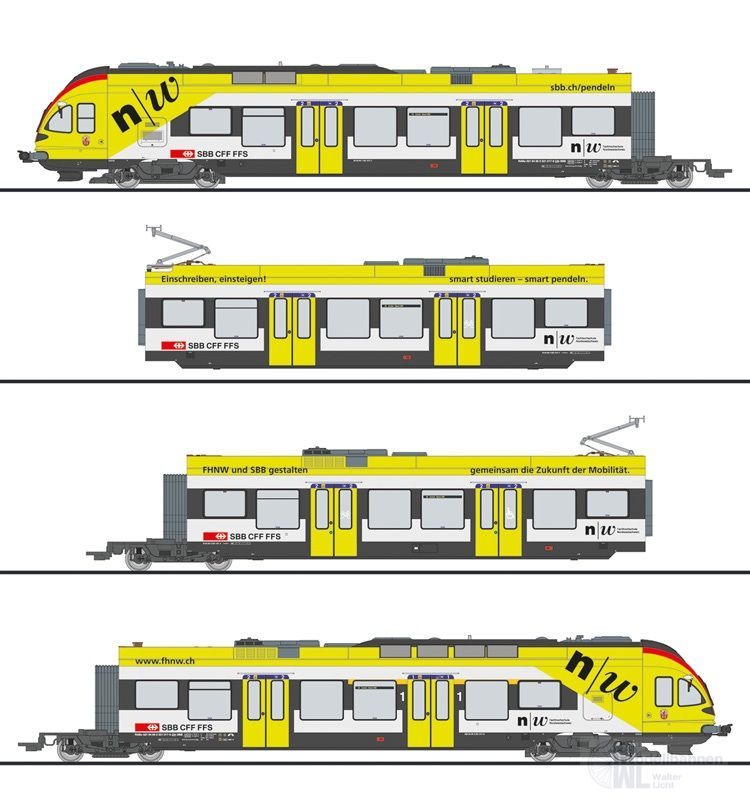 Liliput 133868 - Triebzug FLIRT SBB-CFF Ep.VI 4.tlg. H0/WS