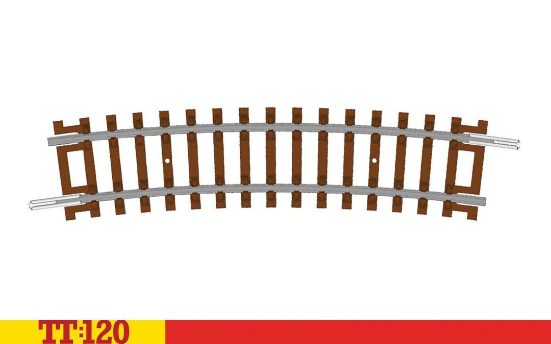 HORNBY TT TT8016 - Gleis gebogen Radius 3 / Half Curve - 3rd Radius TT 1:120