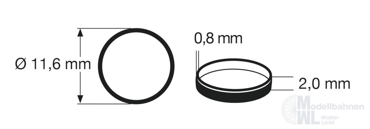 Fleischmann 648001 - Haftringsatz H0 10 Stück