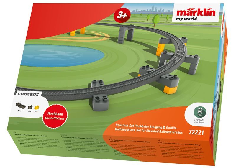 Märklin 72221 - Baustein-Set Hochbahn Steigung H0/MyWorld