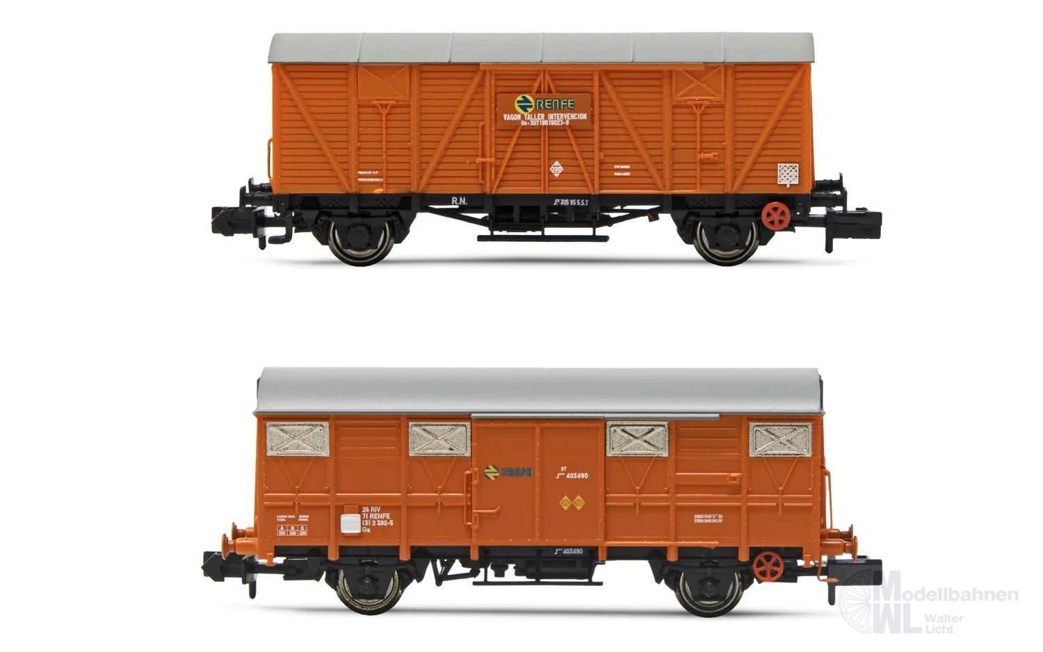 Arnold 6555 - Güterwagen Set RENFE Ep.IV 2.tlg. J*300.000 und J2 N 1:160