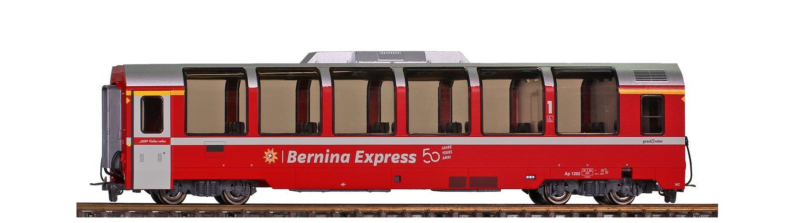 Bemo 3593157 - Panoramawagen Ap 1292 RhB Ep.VI 50 Jahre BEX H0/WS