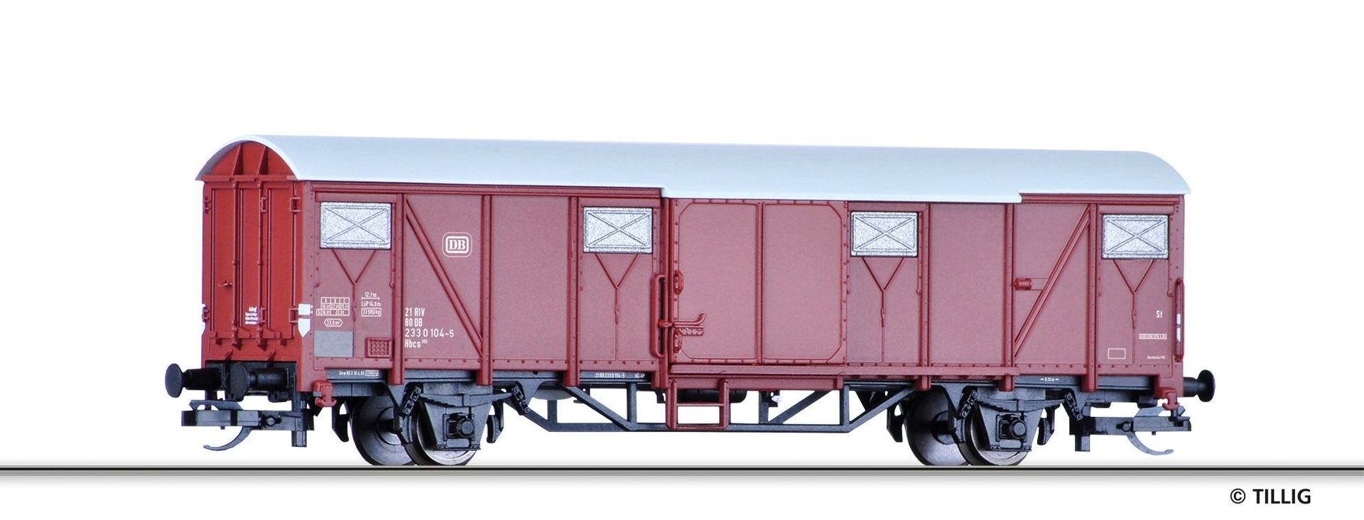 Tillig 17179 - Güterwagen ged. DB Ep.IV Hbcs 300 TT 1:120
