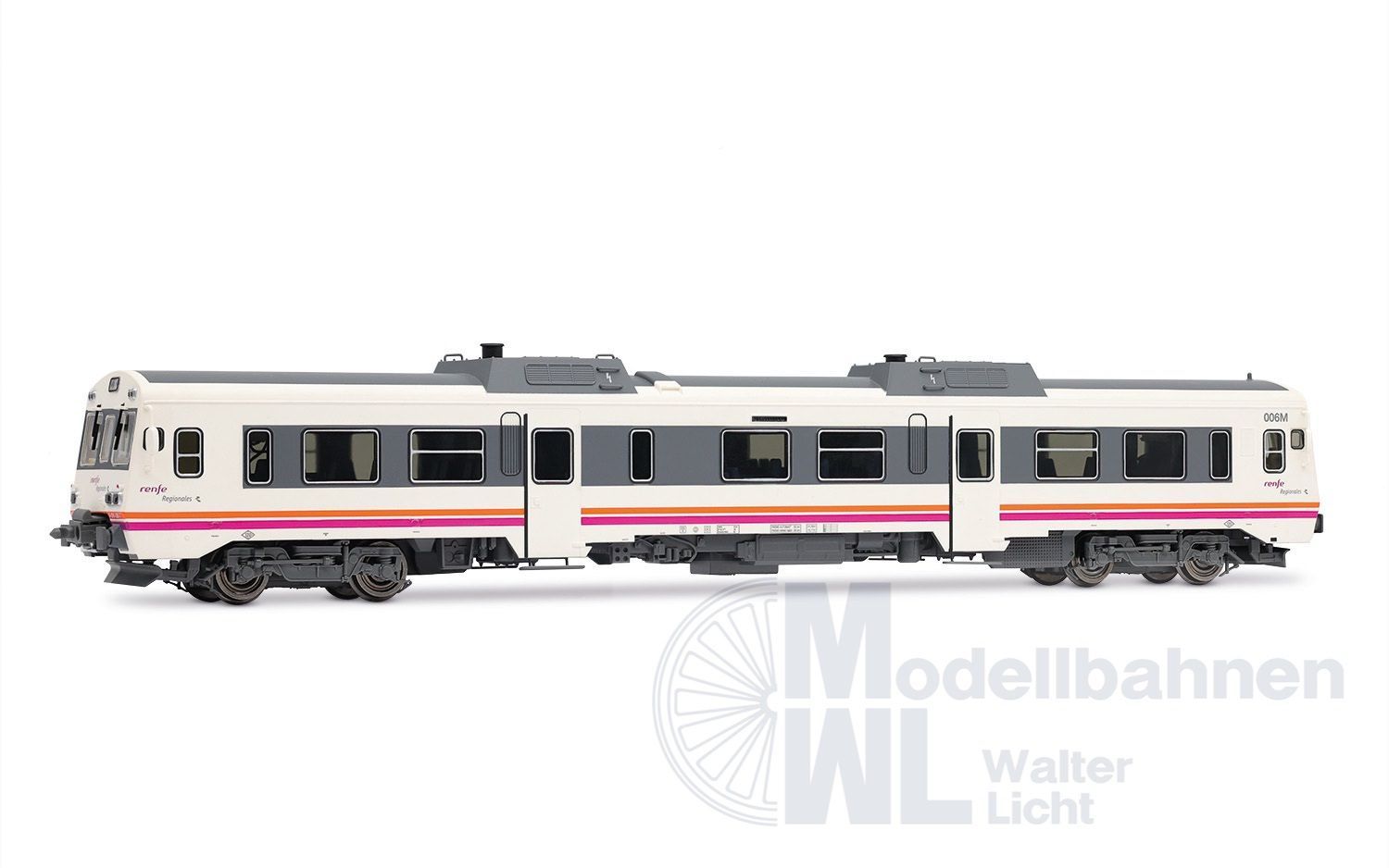 Electrotren 2505 - Dieseltriebwagen BR 596-006 RENFE Ep.VI weiß H0/GL HOBBY