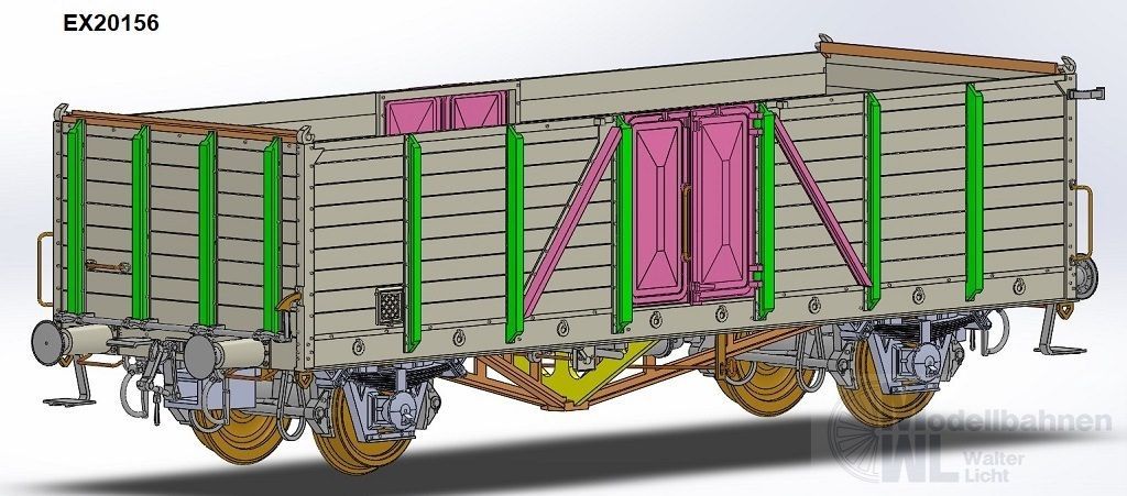 Exact Train 20156 - Güterwagen offen DR Ep.III Villach H0/GL