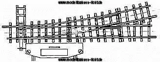 Bemo 4007000 - 12° elektr. Weiche HOe links, 147 mm, R