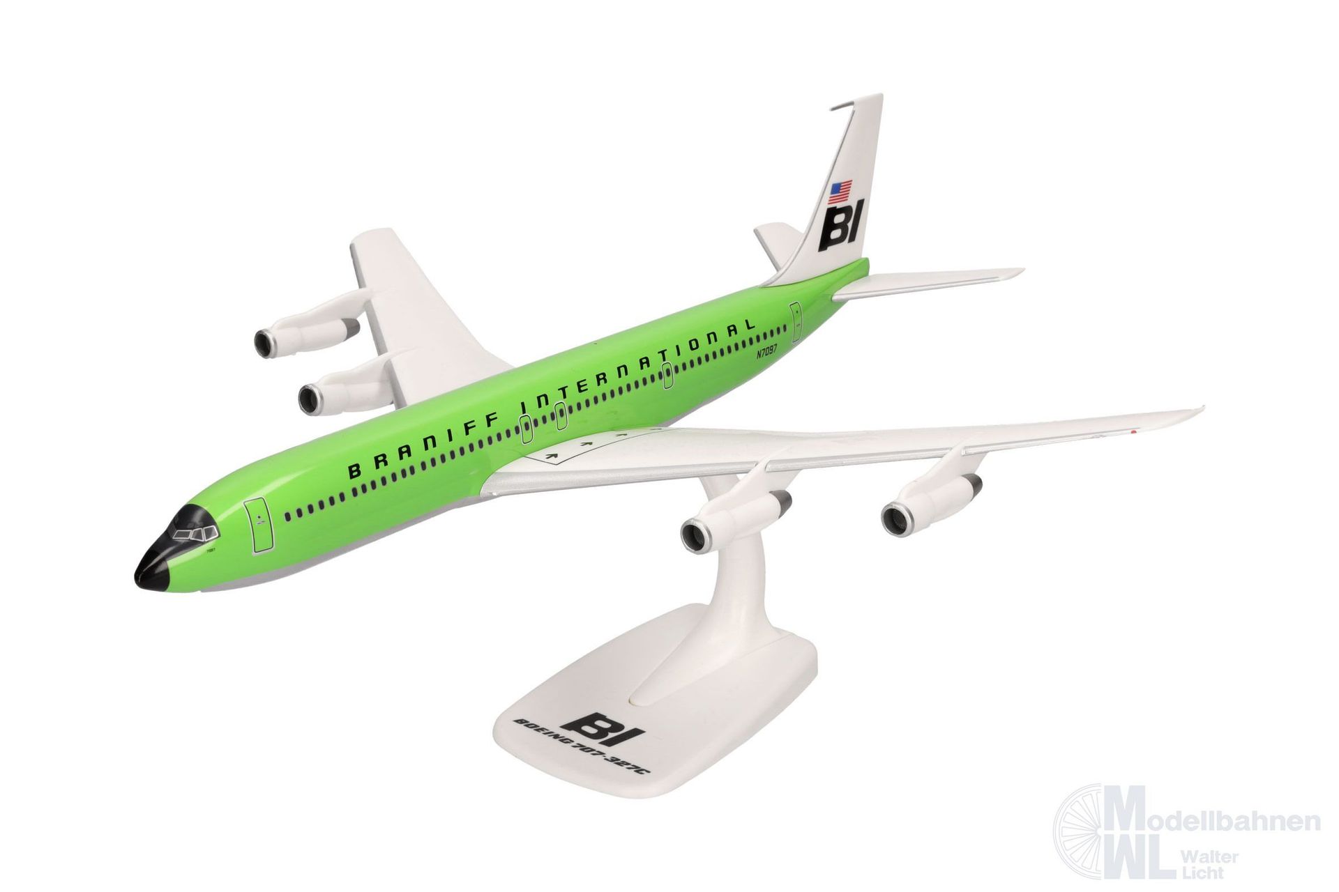 Herpa 614009 - Boeing 707-300 Braniff lime green 1:100