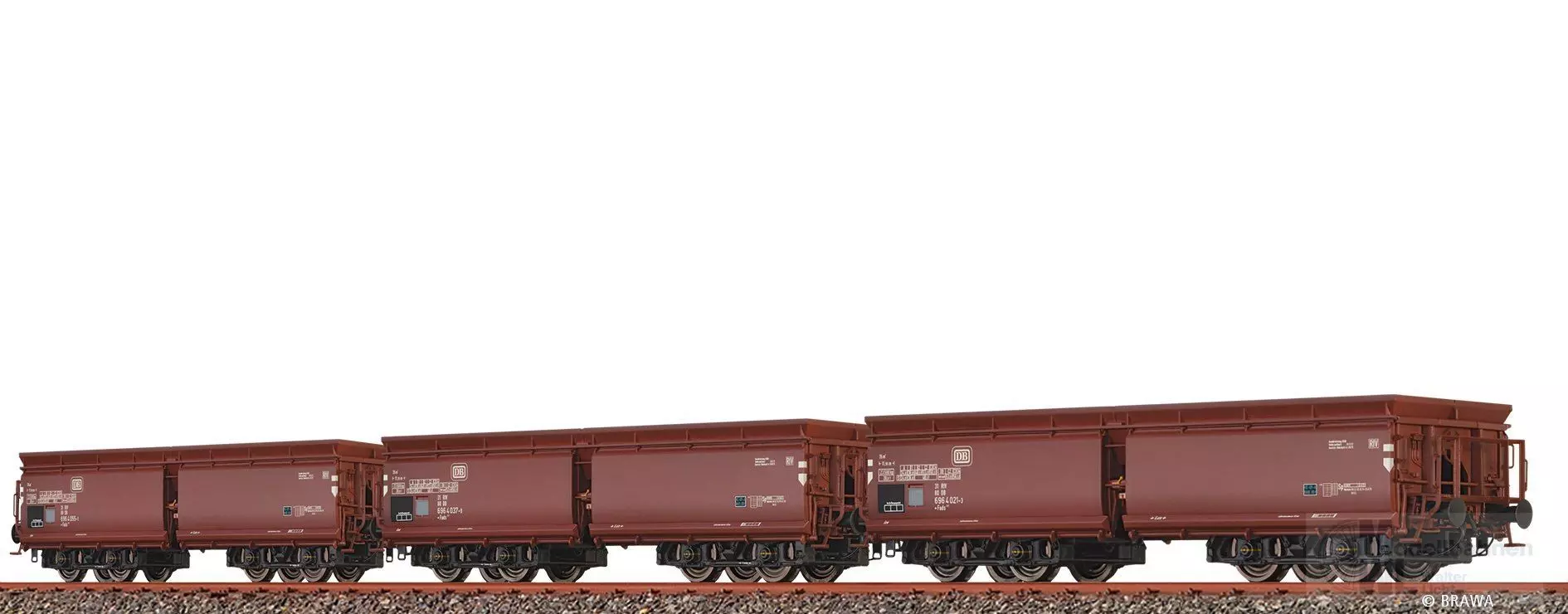 Brawa 50679 - Schüttgutwagen Set DB Ep.IV Fads 177 3.tlg. H0/GL