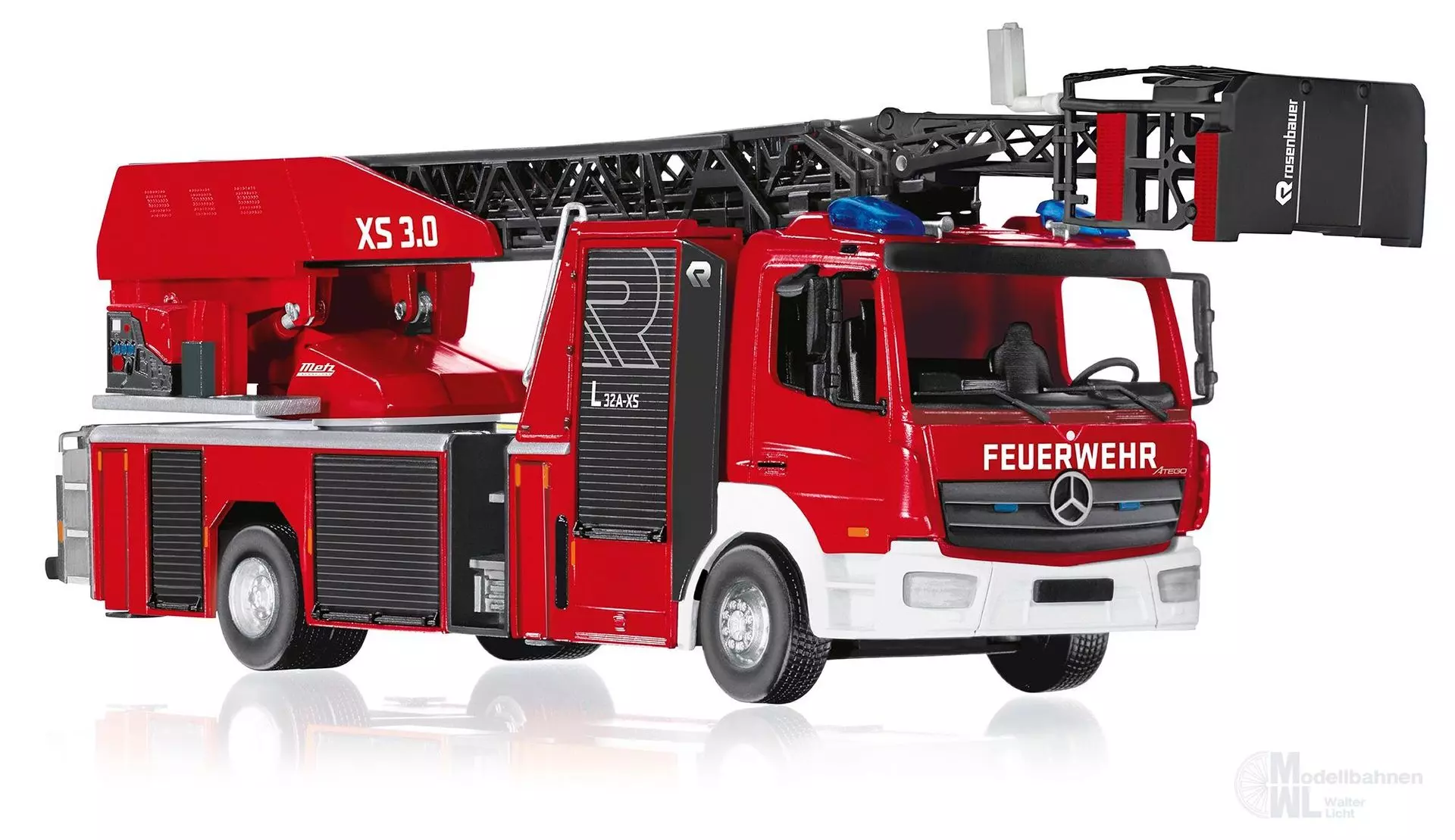 Wiking 043103 - Feuerwehr - Rosenbauer DL Mercedes-Benz Atego 1:32