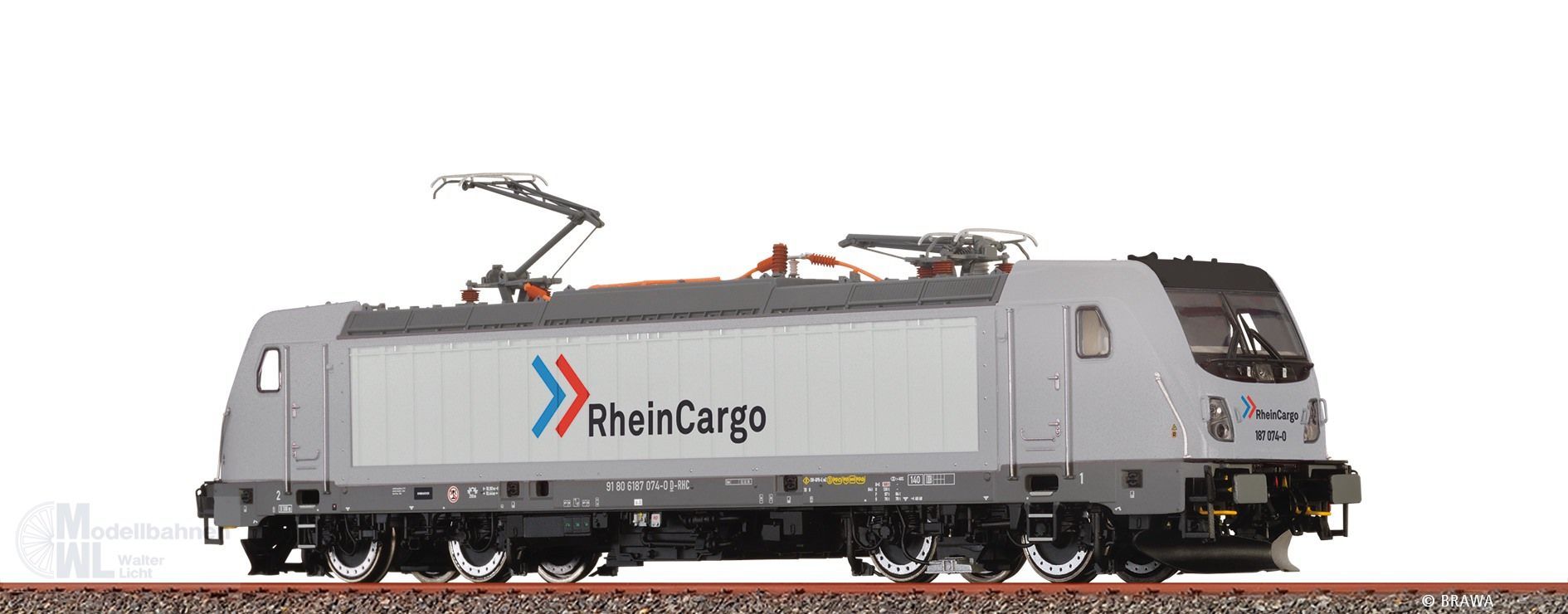 Brawa 43842 - E-Lok BR 187 RheinCargo Ep.VI H0/GL BASIC