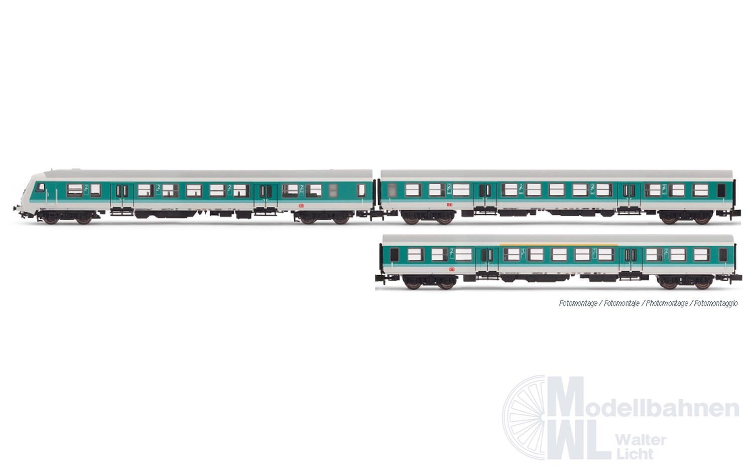 Arnold 4366 - Nahverkehrswagen Set DB Ep.V 3.tlg. mit Steuerwagen N 1:160