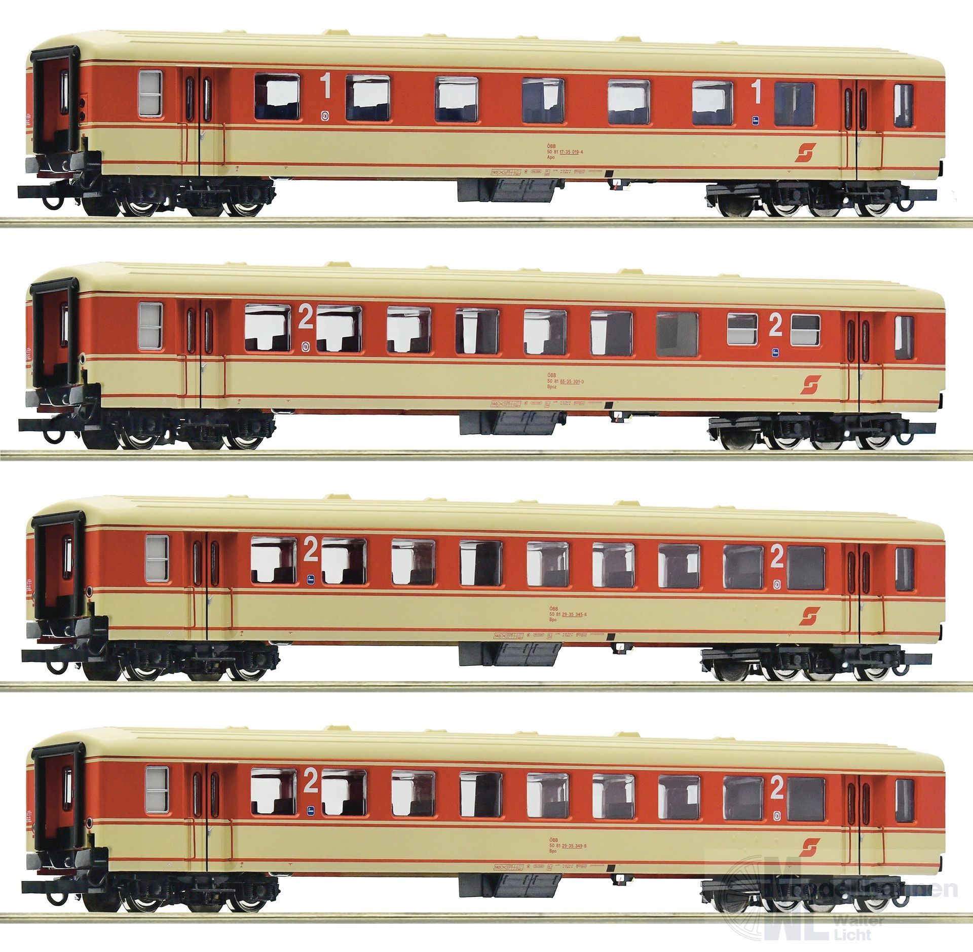 Roco 6200026 - Schlierenwagen Set ÖBB Ep.IV 4.tlg. H0/GL