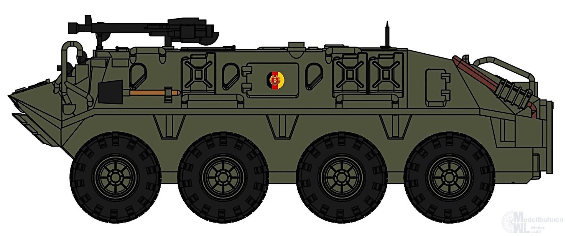 NPE NA88271 - Schützenpanzer SPW 60 PA NVA mit schwerem MG 1:87