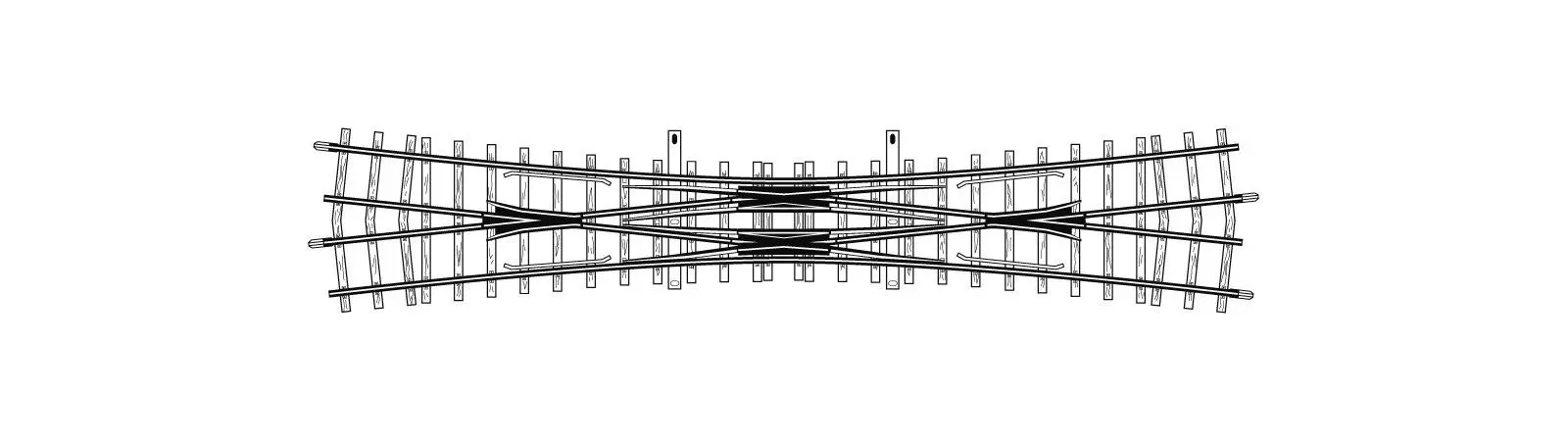 Bemo 4215000 - Doppelkreuzungsweiche 12° 220 mm H0m