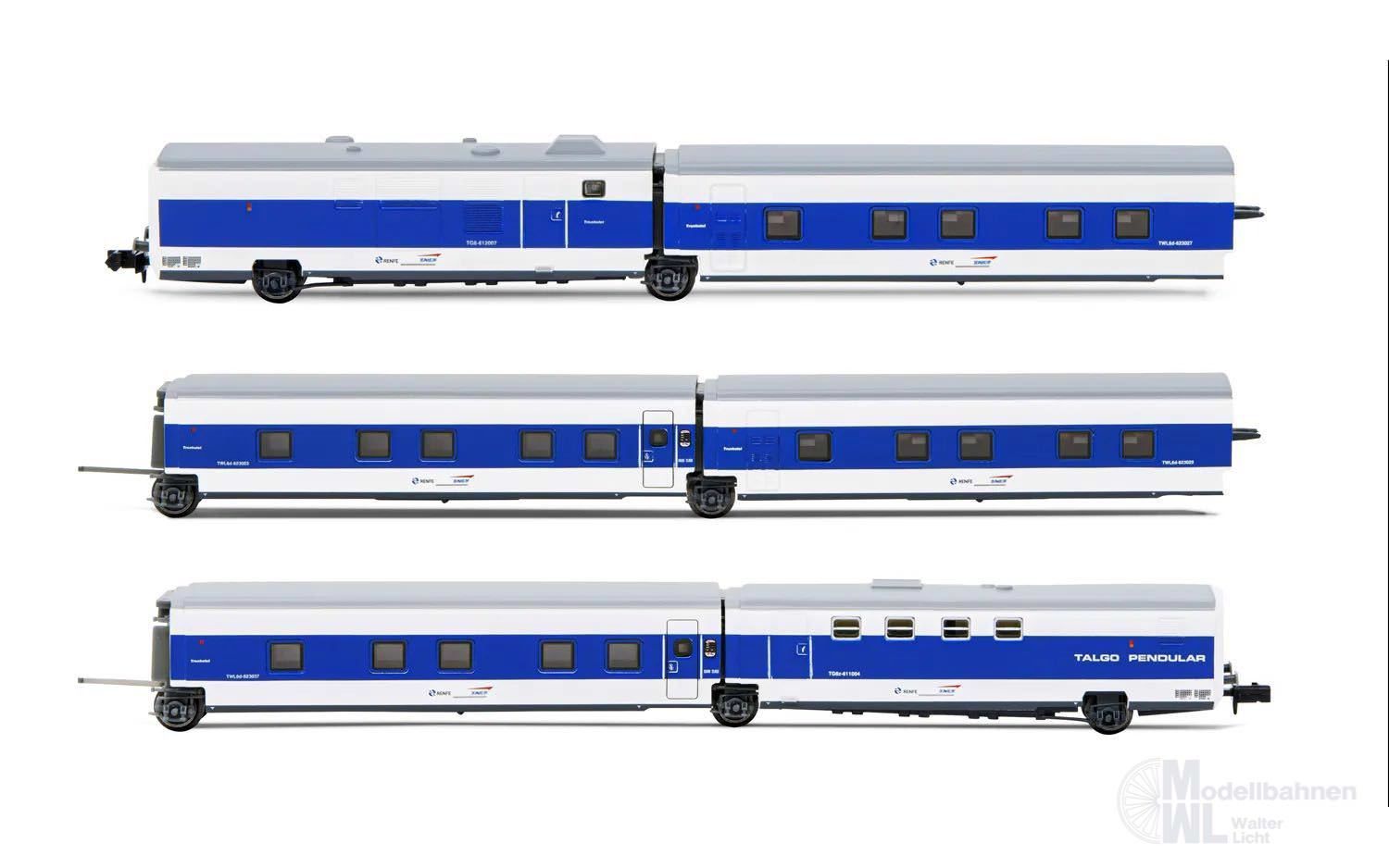 Arnold 4355 - Talgo Schlafwagen-Zug SNCF / RENFE Ep.V 6.tlg. Grundset N 1:160