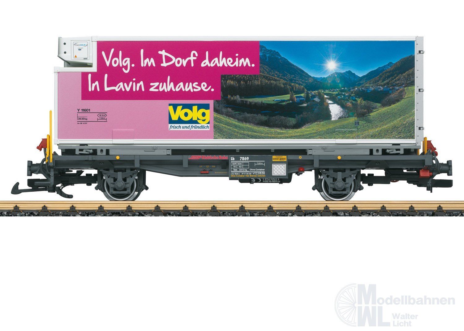 LGB 46896 - Containerwagen RhB Ep.VI Volg Spur G 1:22,5