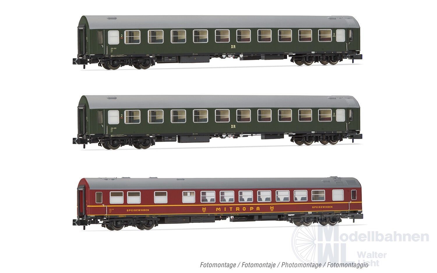 Arnold 4422 - Personenwagen Set DR Ep.III 3.tlg. N 1:160