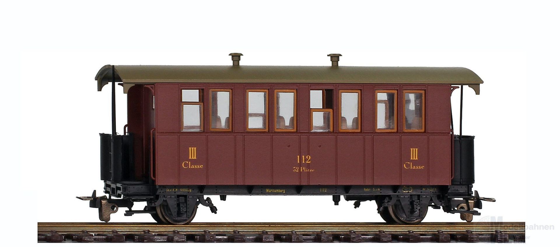 Bemo 3002800 - Personenwagen K.W.St.E. Ep.I 111 3.Klasse H0e