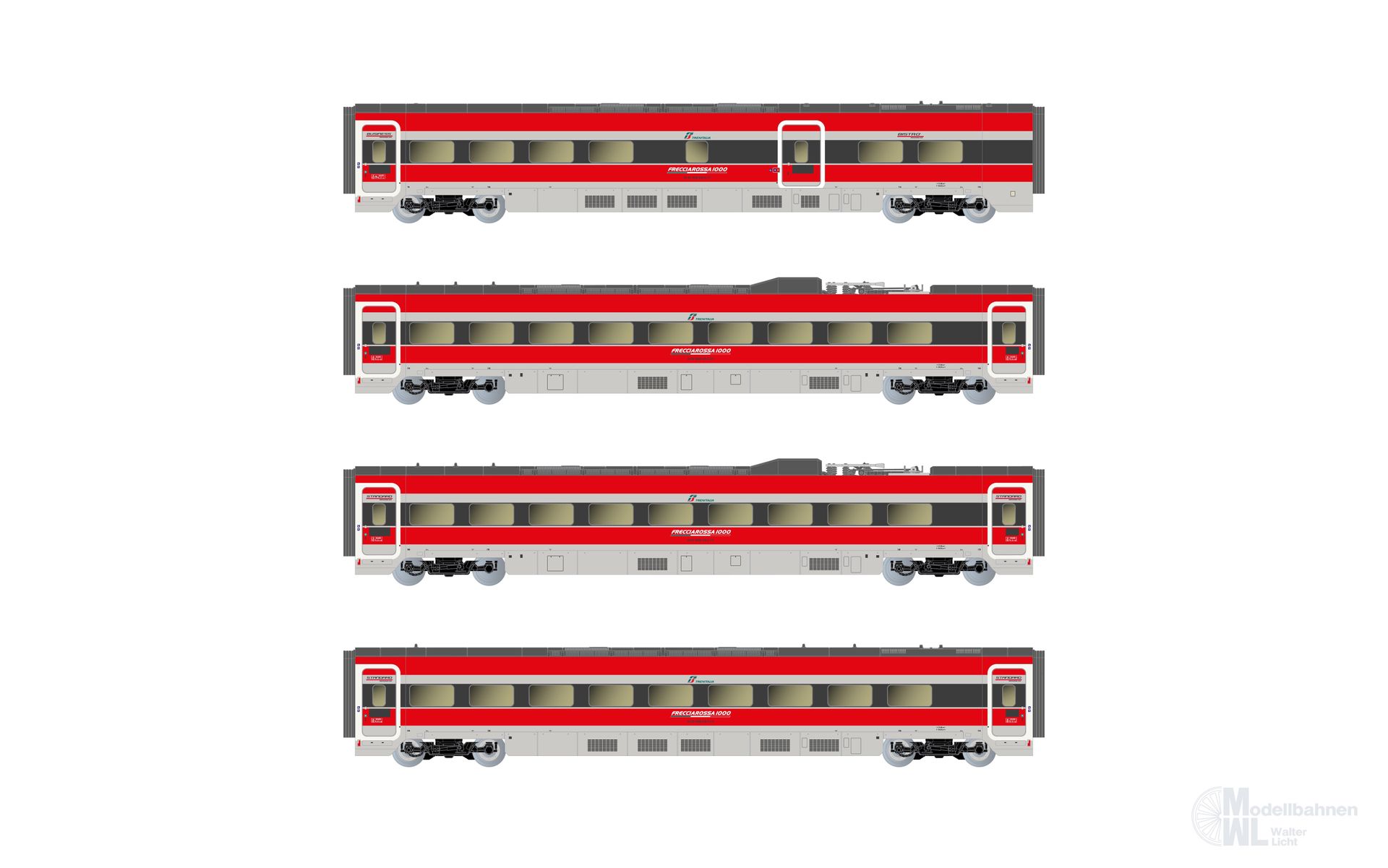 Arnold 3514 - Ergänzungswagen Set ETR 1000 FS Ep.VI Le plaisir 4.tlg. N 1:160