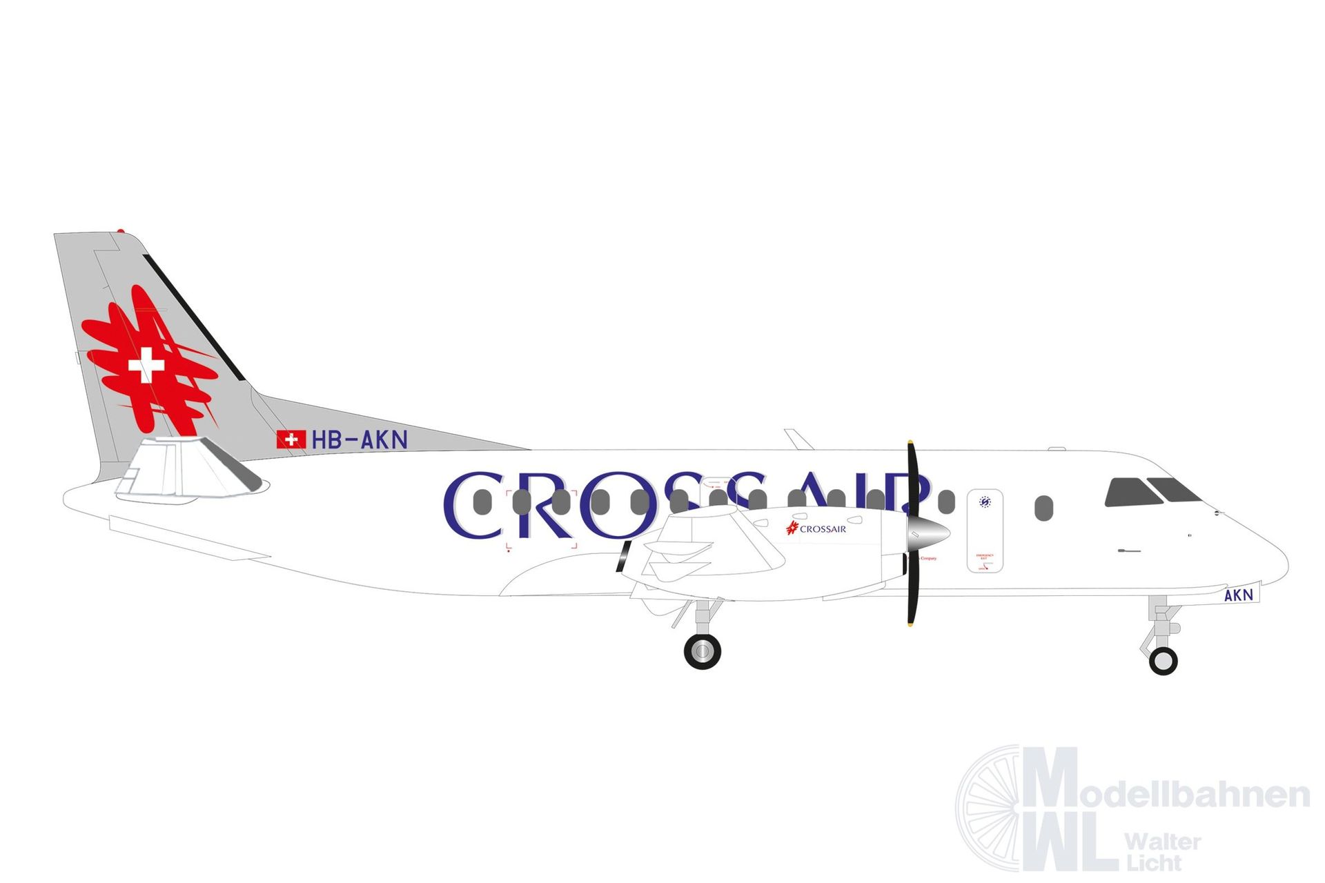 Herpa 573252 - Saab 340 Crossair HB-AKN 1:200