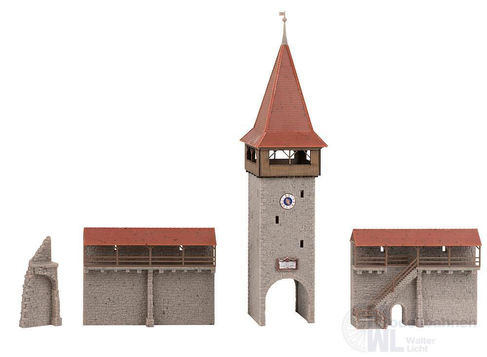 Faller 232171 - Altstadtturm mit Mauer N 1:160