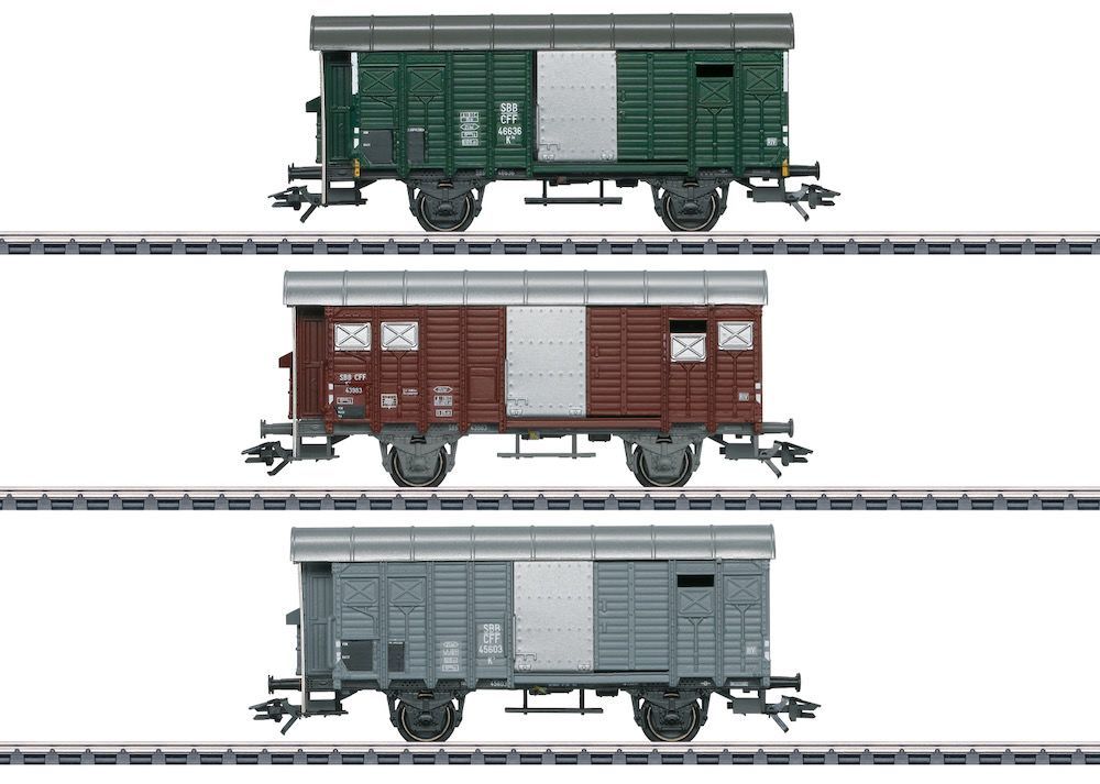 Märklin 46568 - Güterwagen Set SBB Ep.III 3.tlg. K3 H0/WS