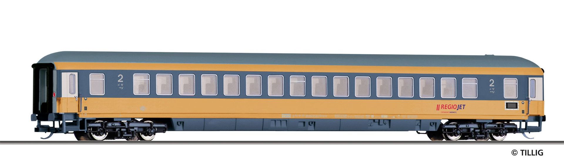 Tillig 16522 - Personenwagen RegioJet Ep.VI 2.Kl. Bmpvz TT 1:120