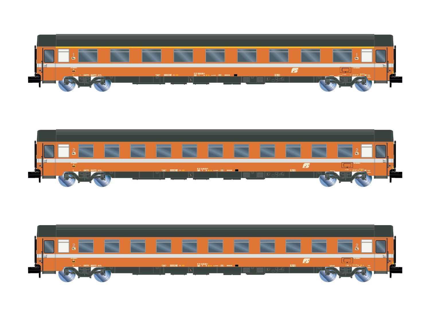 Arnold 4395 - Personenwagen Set FS Ep.IV/V 3.tlg. N 1:160